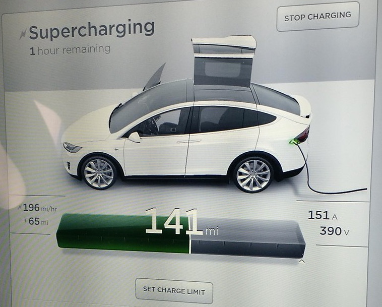 Tesla model X Supercharger